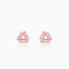 Rose Gold Zircon Triangle Stud Earrings