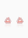 Rose Gold Zircon Triangle Stud Earrings