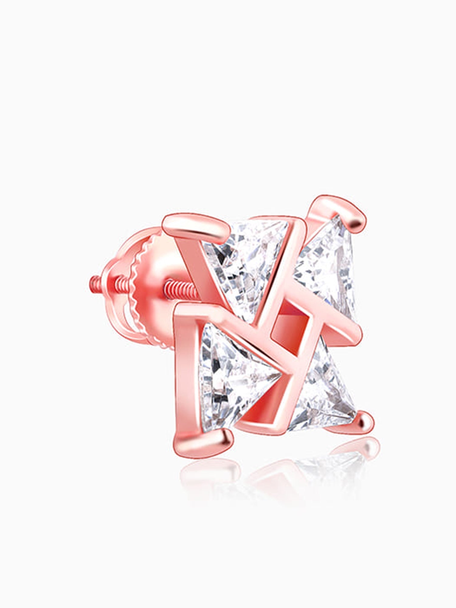 Rose Gold Windmill Stud Earrings