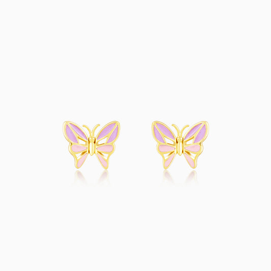 Golden Flutter With Joy Butterfly Earrings