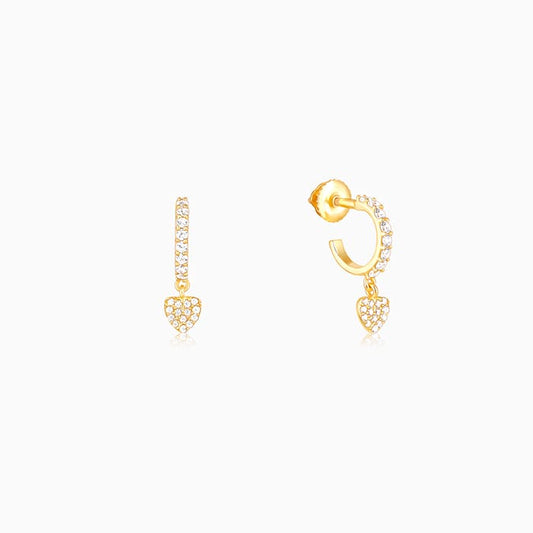 Golden Sweetheart Dangling Earrings