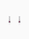 Silver Cherry Prunus Earrings