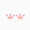 Rose Gold Tiara Stud Earrings
