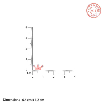 Rose Gold Tiara Stud Earrings