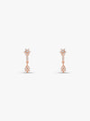 Rose Gold Floral Shine Earrings