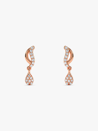 Rose Gold Wavecrest Earrings