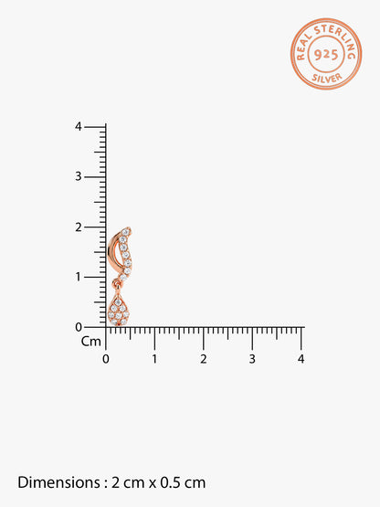 Rose Gold Wavecrest Earrings
