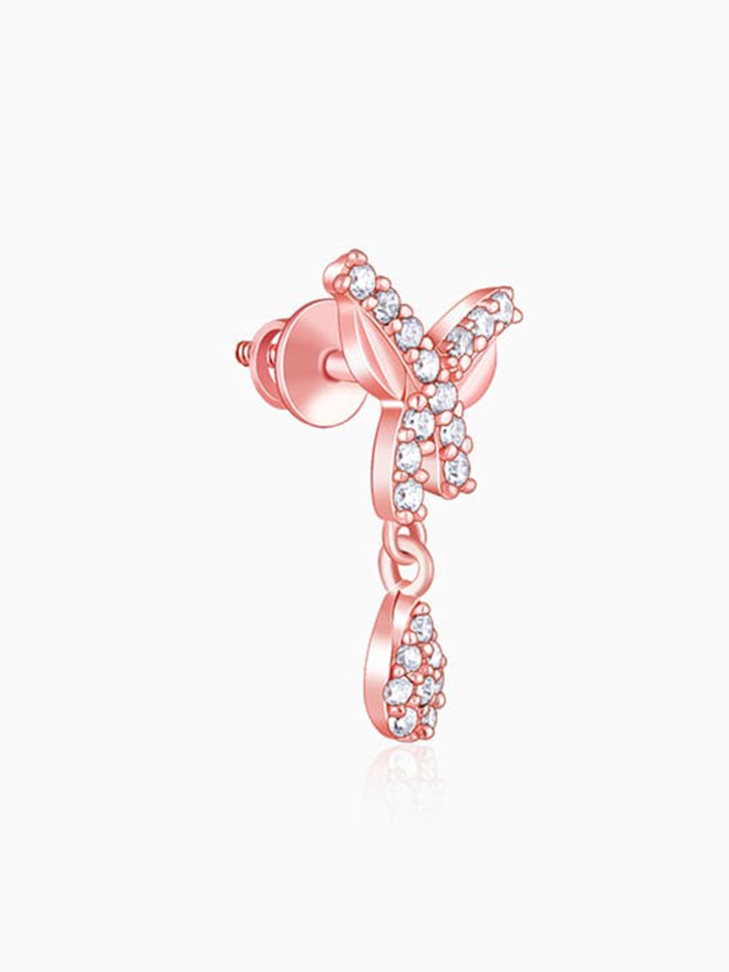 Rose Gold  Pear Drops Earrings