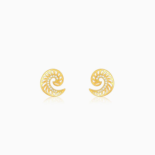 Golden Whirling Winds Earrings