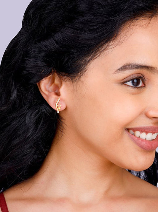 Golden Celestial Whirl Earrings