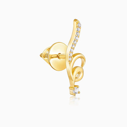 Golden Celestial Whirl Earrings