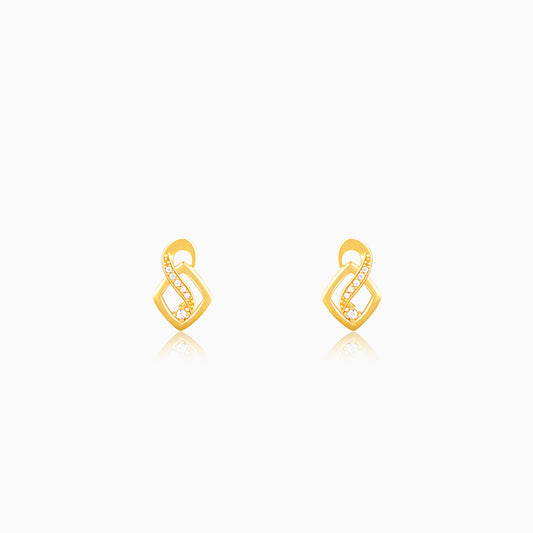 Golden Pretty Geometric Stud Earrings