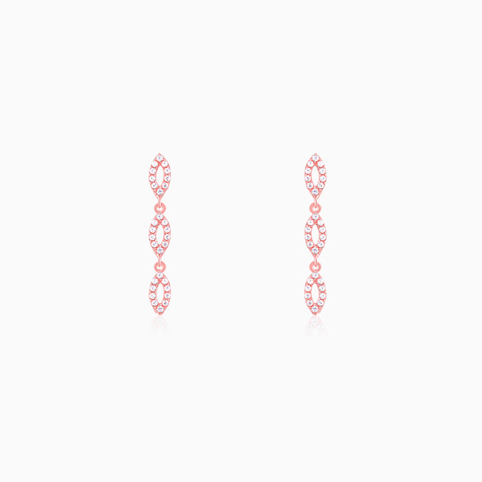 Rose Gold Opulent Oval Earrings - Image 1