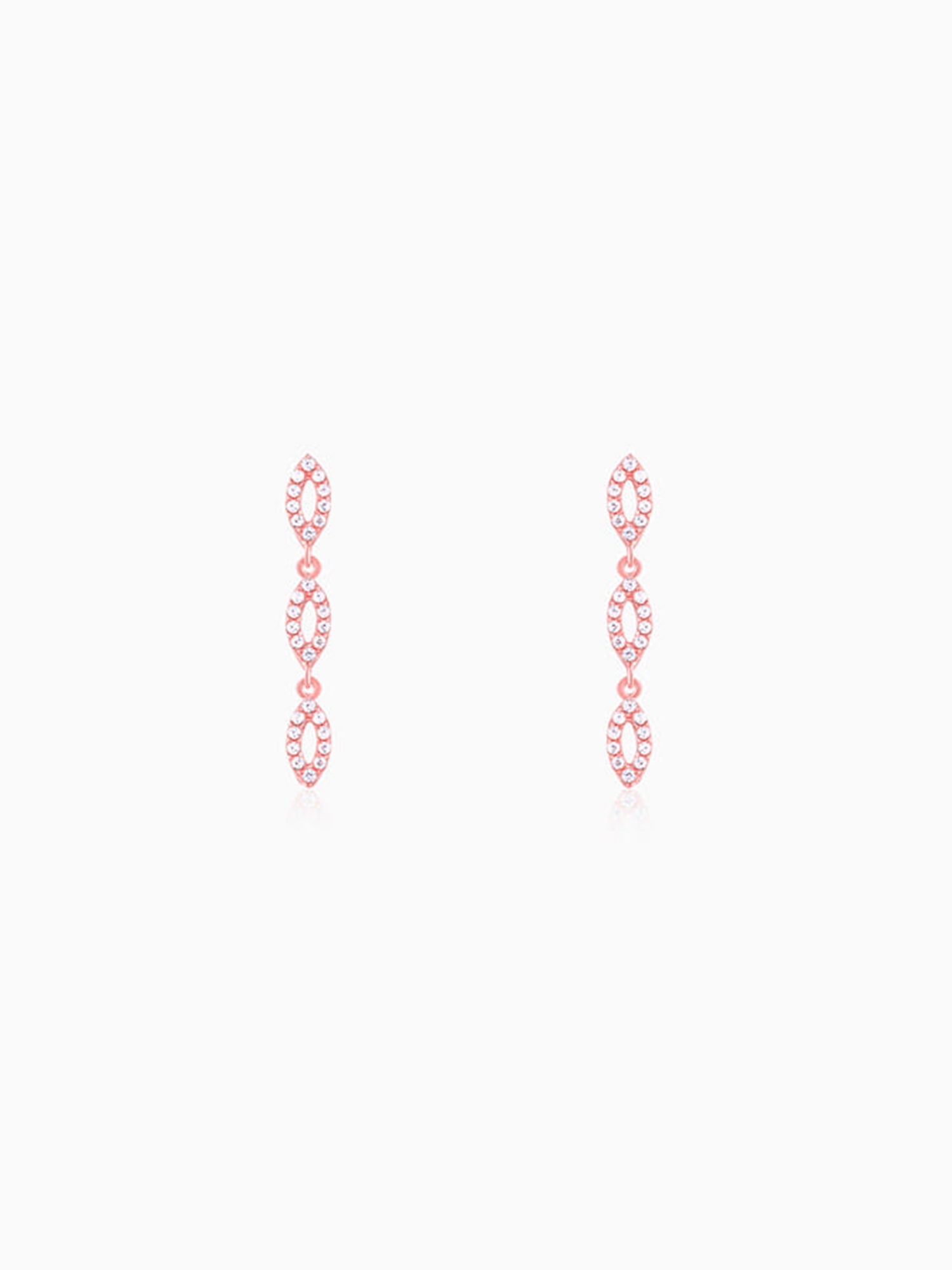 Rose Gold Opulent Oval Earrings