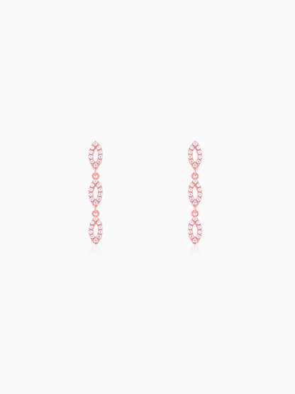Rose Gold Opulent Oval Earrings