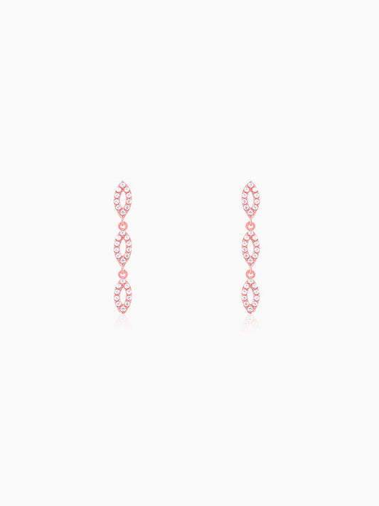 Rose Gold Opulent Oval Earrings