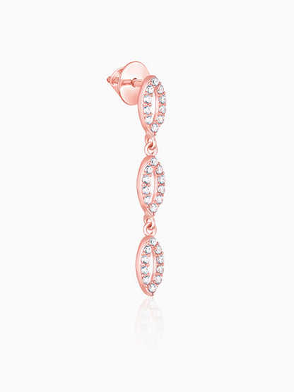 Rose Gold Opulent Oval Earrings