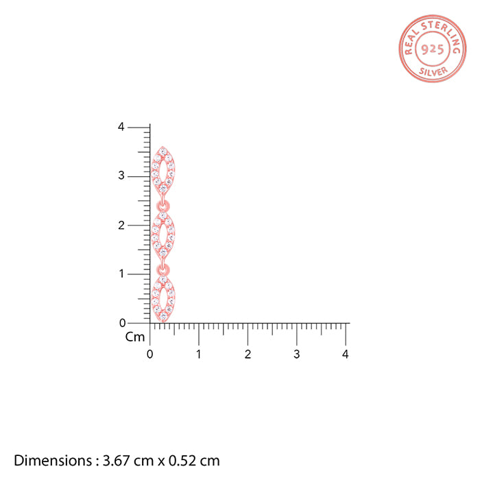 Rose Gold Opulent Oval Earrings - view 5