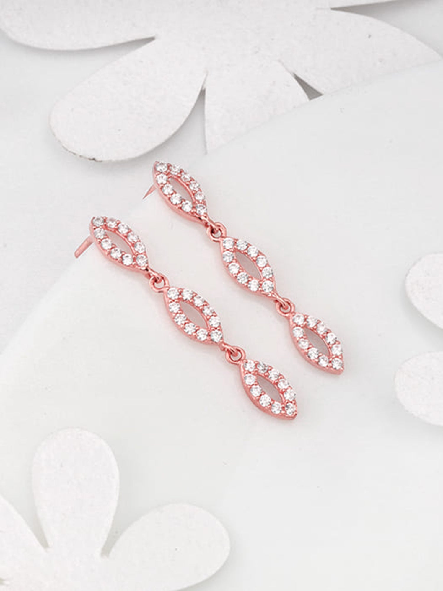 Rose Gold Opulent Oval Earrings