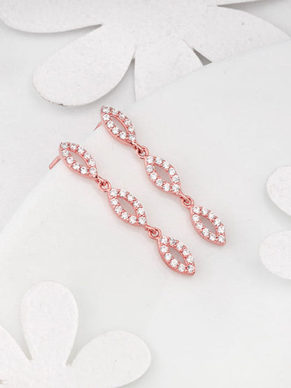 Rose Gold Opulent Oval Earrings