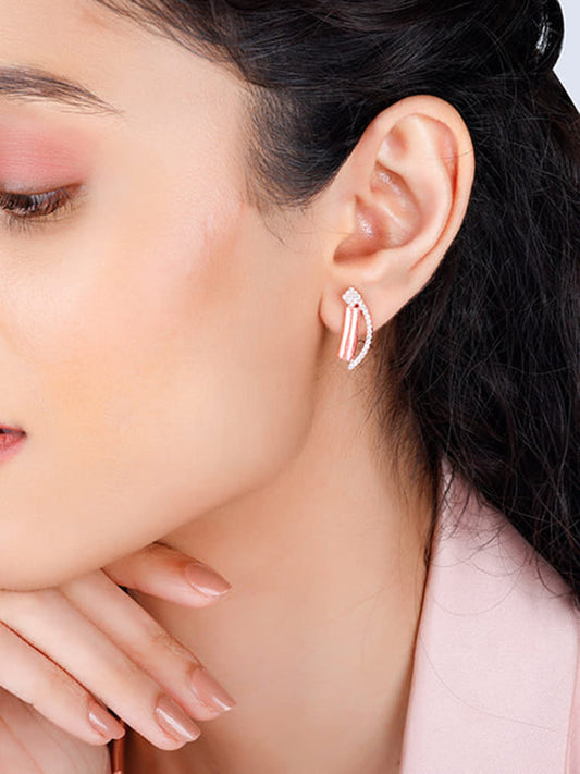 Rose Gold Hope And Happiness Earrings