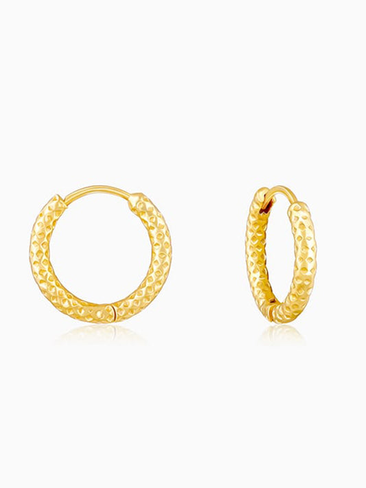 Golden Gleaming Sunlight Hoop Earrings