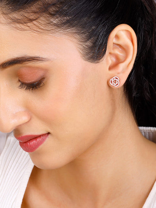 Rose Gold Embrace Stud Earrings