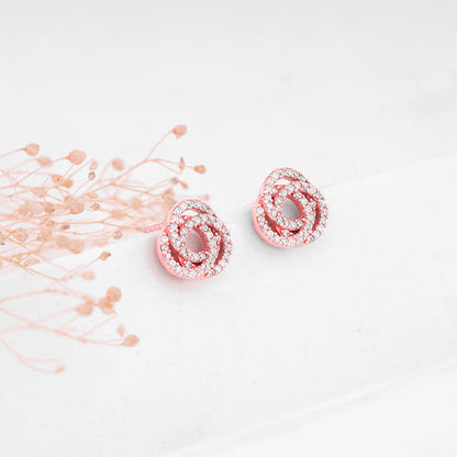 Rose Gold Embrace Stud Earrings
