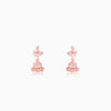 Rose Gold Peacock Jhumki Earrings