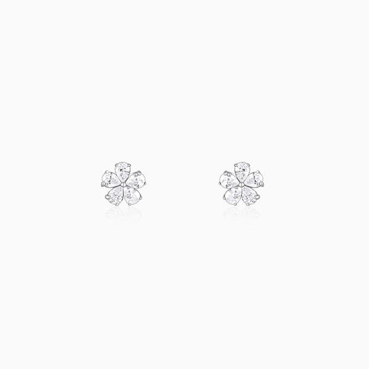 Silver Floral Moments Earrings