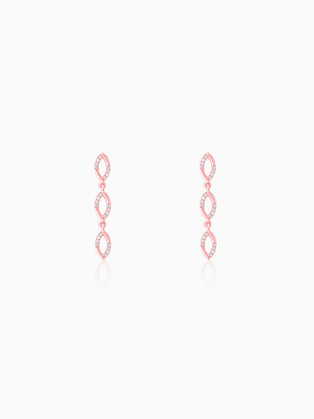 Rose Gold Glamourous Ovella Earrings