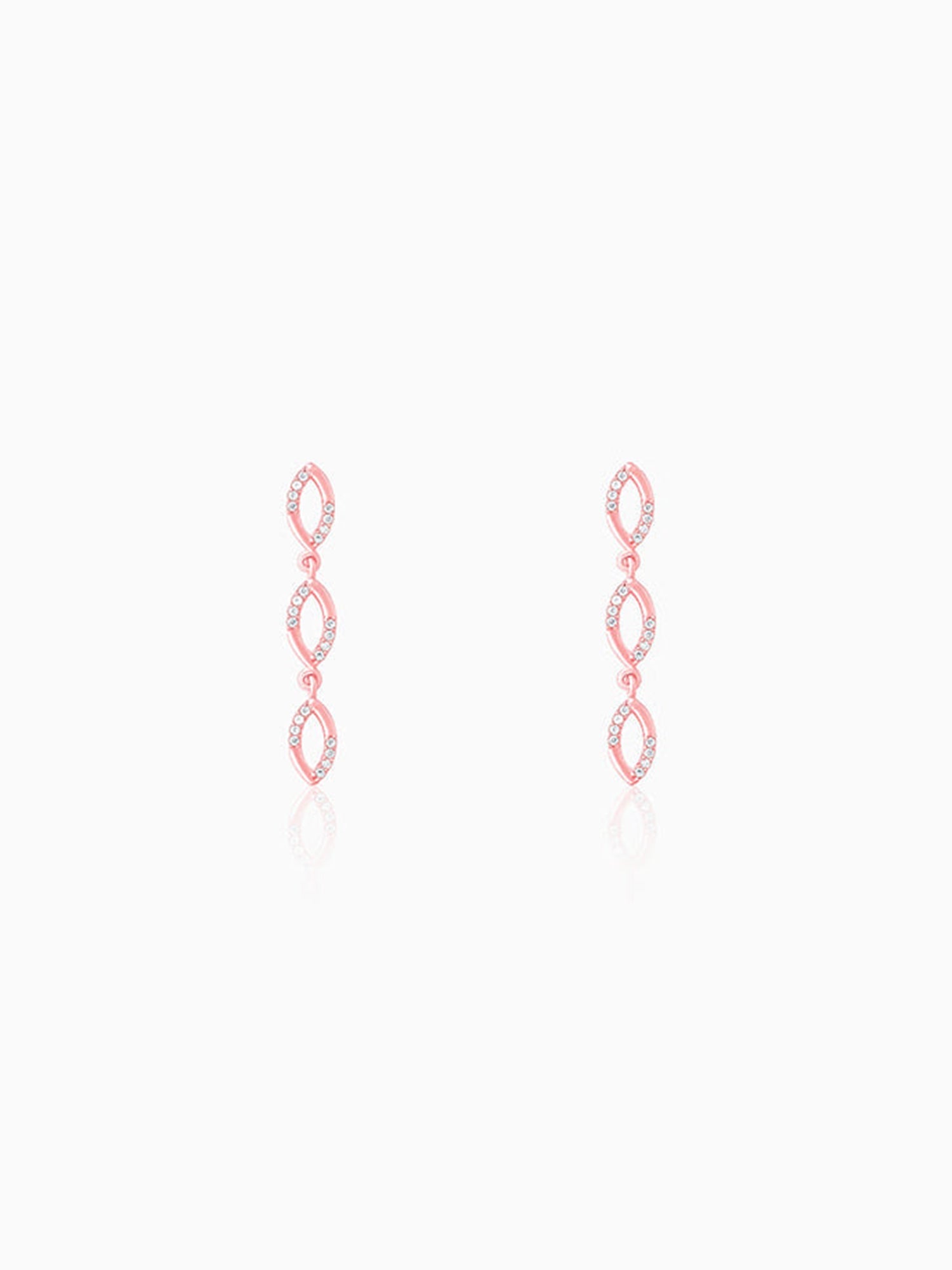 Rose Gold Glamourous Ovella Earrings