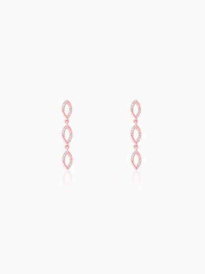 Rose Gold Glamourous Ovella Earrings