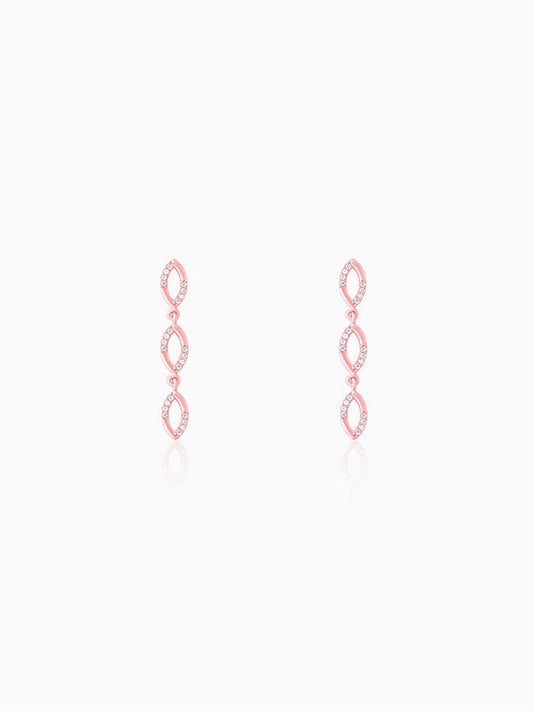 Rose Gold Glamourous Ovella Earrings