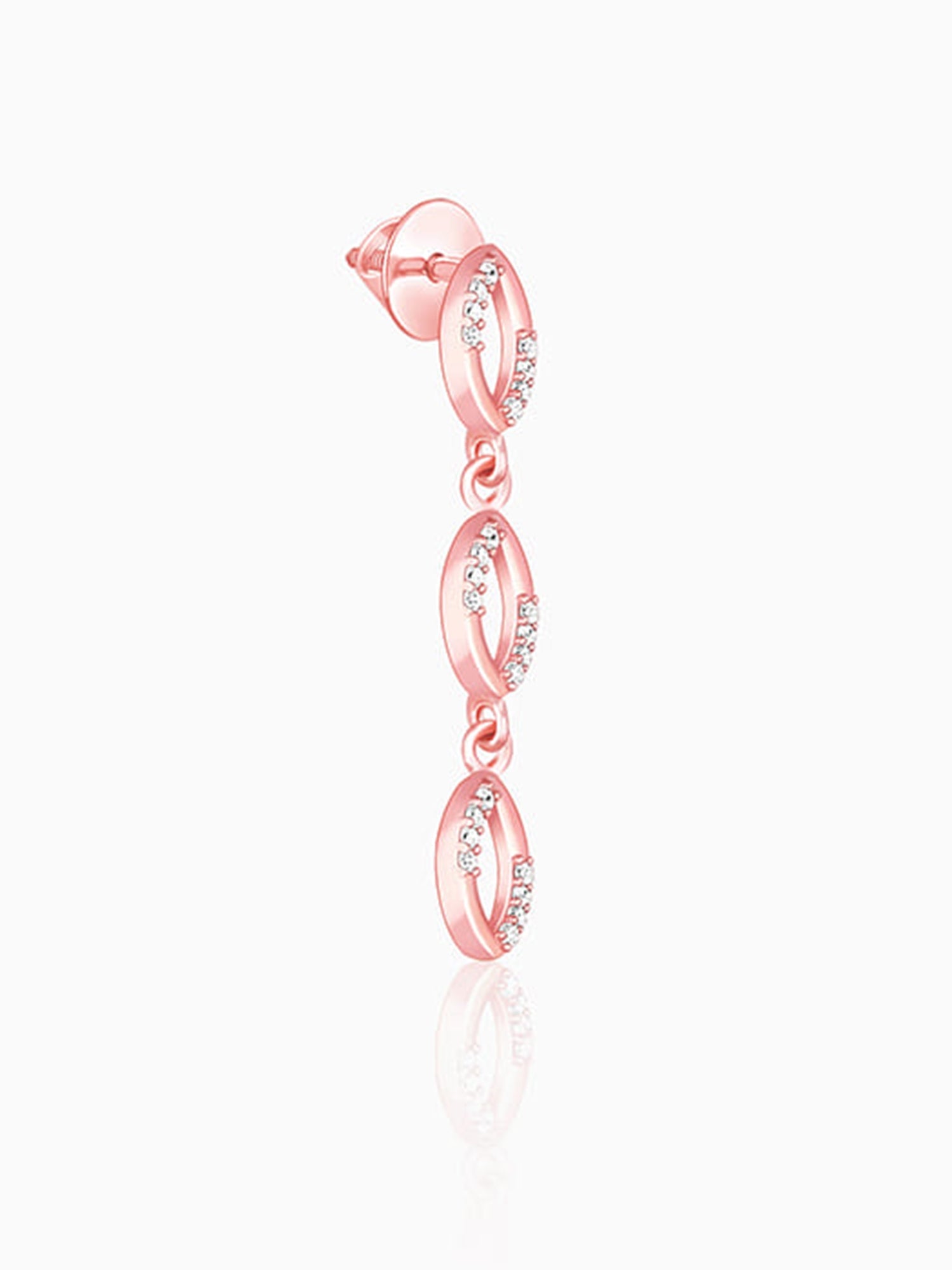 Rose Gold Glamourous Ovella Earrings