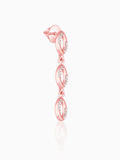 Rose Gold Glamourous Ovella Earrings