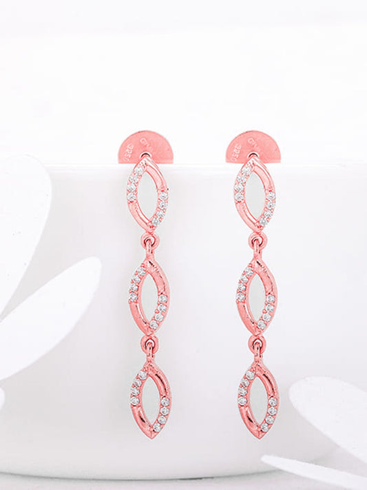 Rose Gold Glamourous Ovella Earrings
