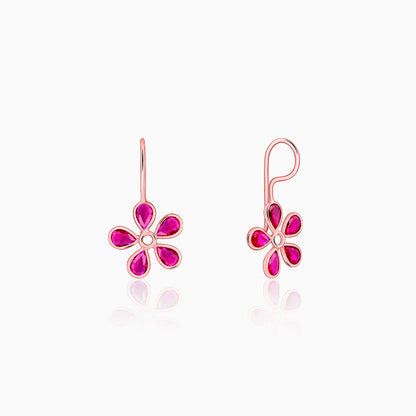 Rose Gold Cherry Blossom Earrings