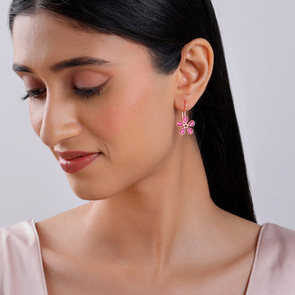 Rose Gold Cherry Blossom Earrings