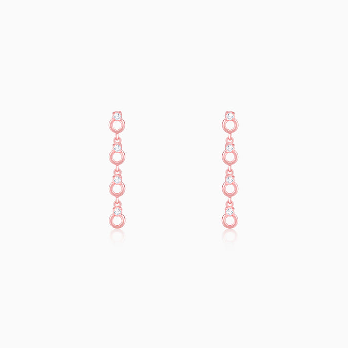 Rose Gold Bridal Blush Earrings - Image 1