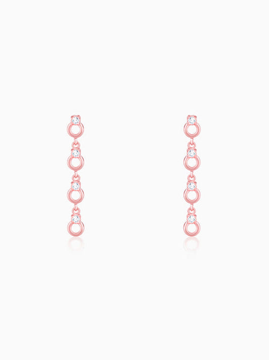 Rose Gold Bridal Blush Earrings