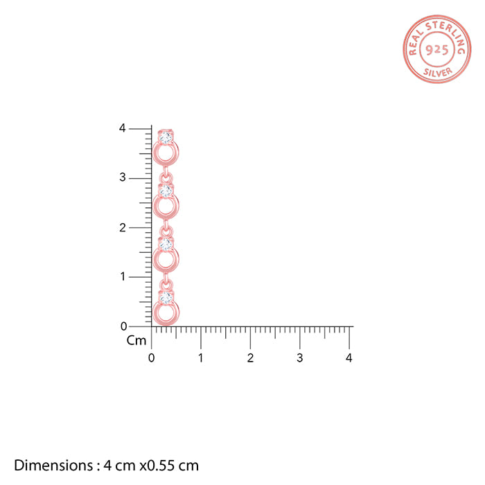 Rose Gold Bridal Blush Earrings - view 5