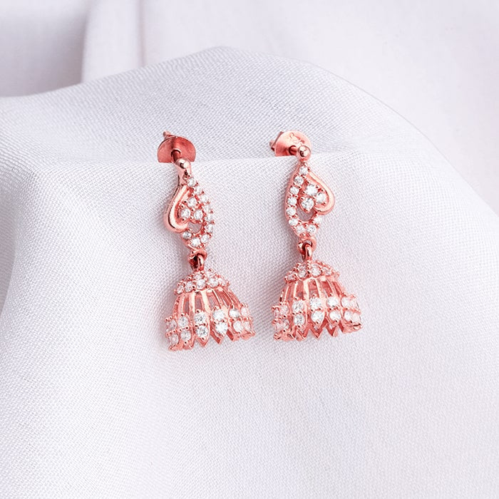 Buy Rose Gold Plated Door Lock Earring - Accessorize India