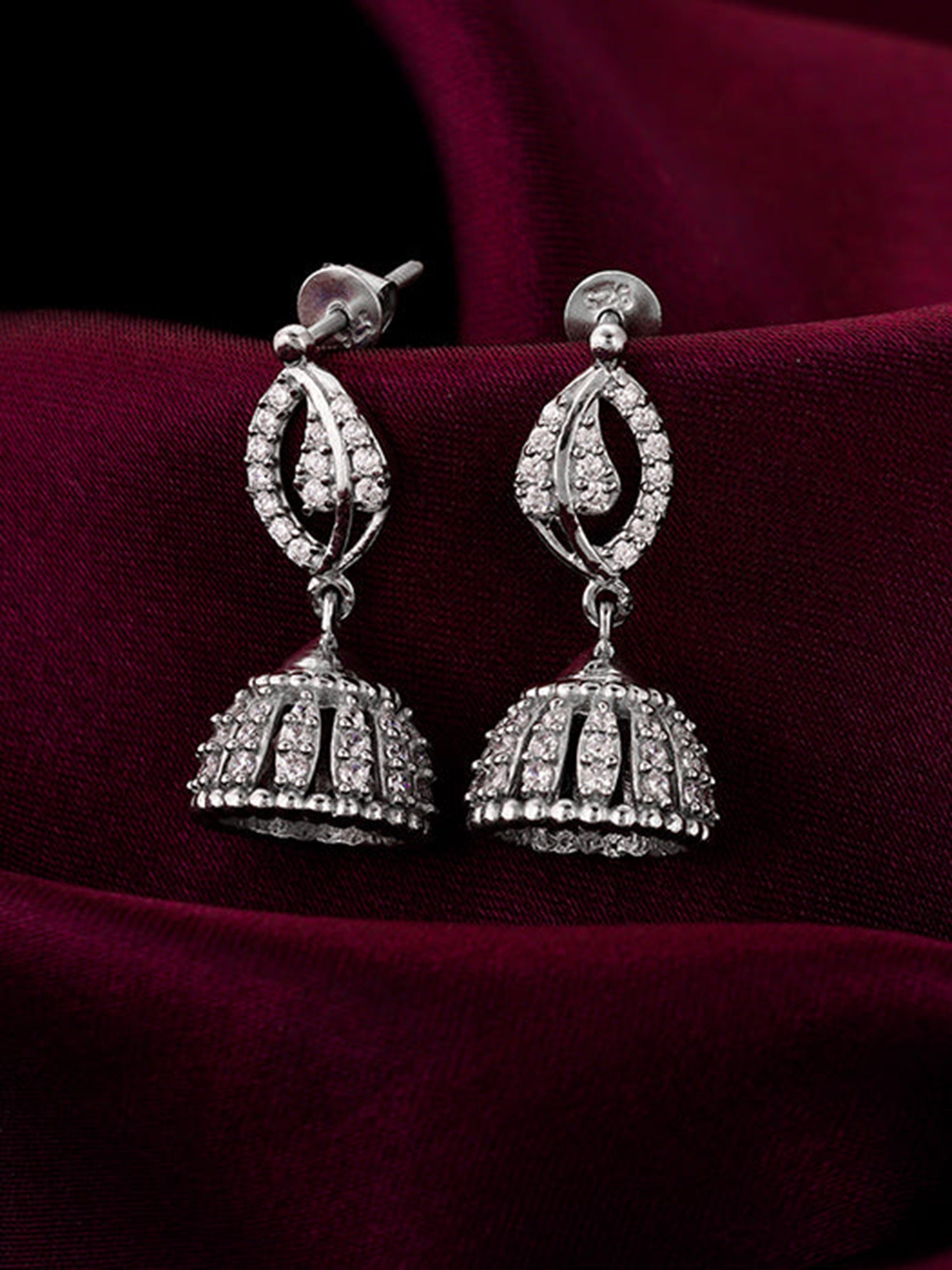 Silver Dazzling Delight Jhumki