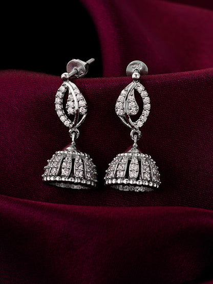 Silver Dazzling Delight Jhumki