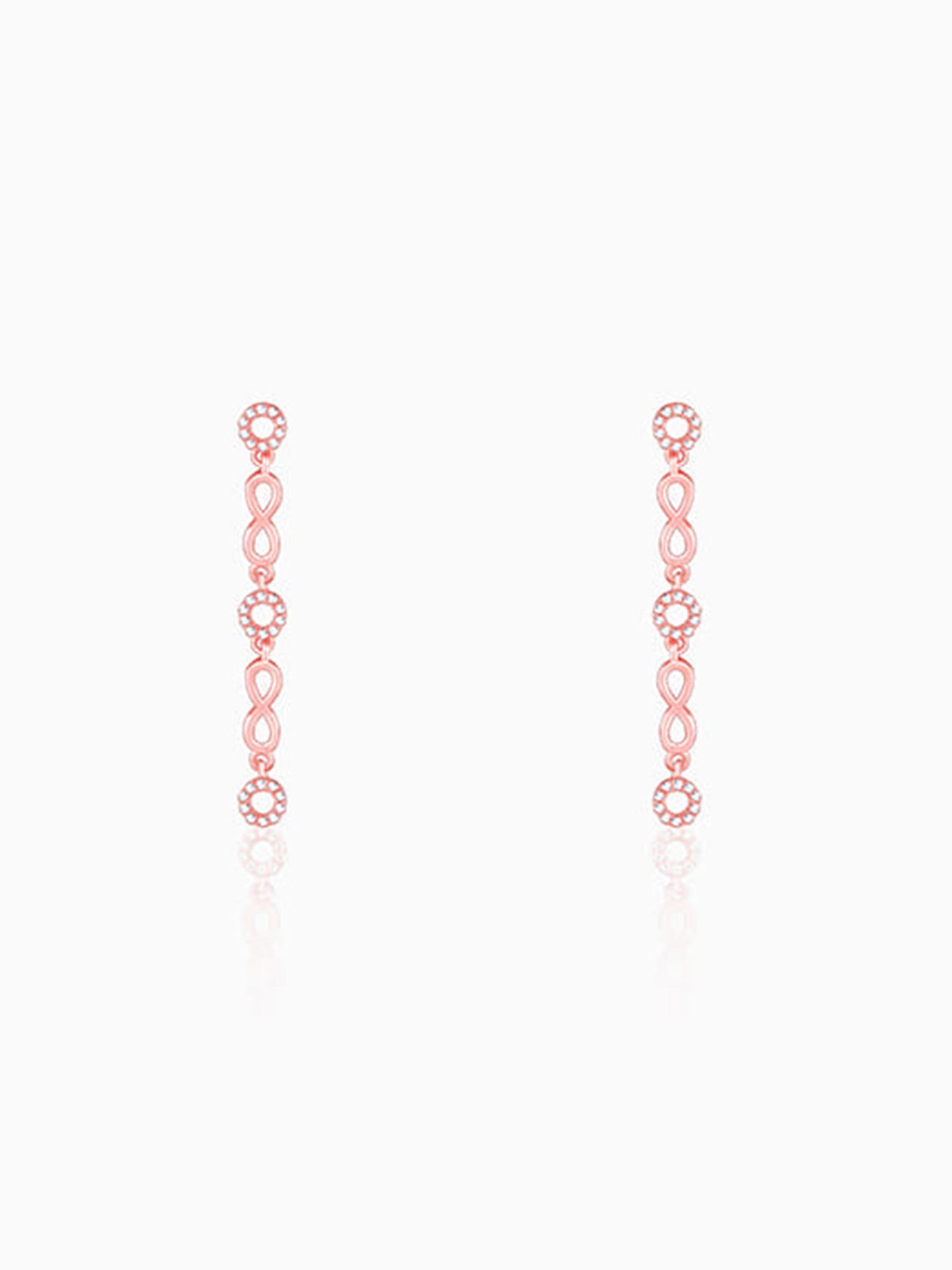 Rose Gold Infinite Connections Earrings
