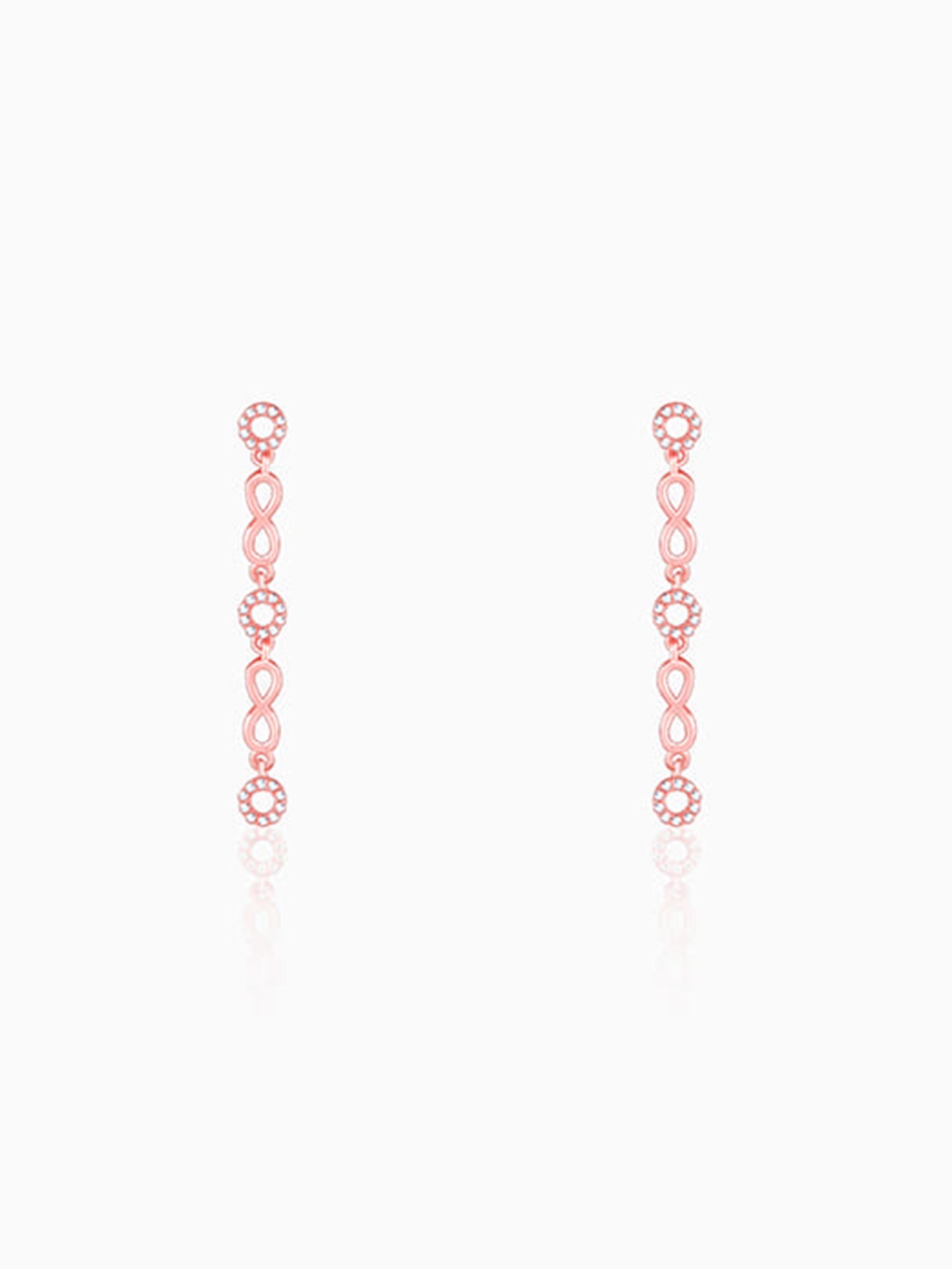 Rose Gold Infinite Connections Earrings