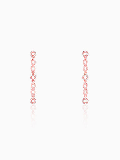 Rose Gold Infinite Connections Earrings