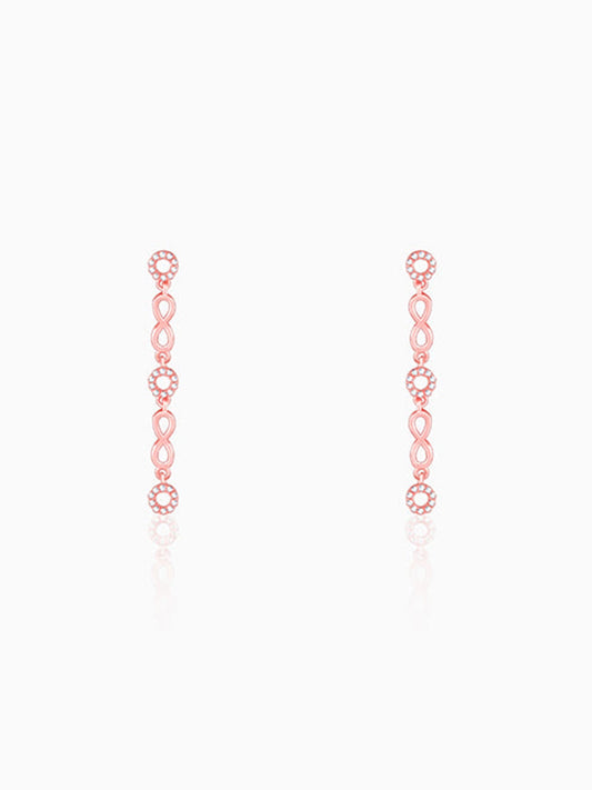 Rose Gold Infinite Connections Earrings