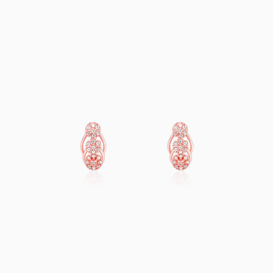 Rose Gold Floral Edifice Earrings